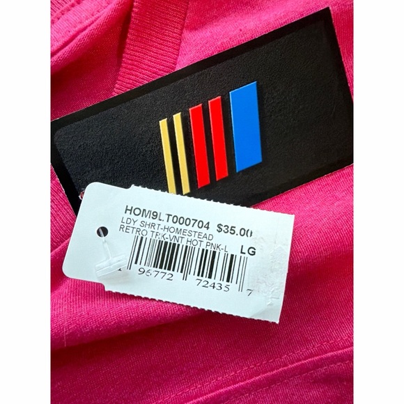 NWT NASCAR Homestead Miami Retro Tee Hot Pink | L - Picture 5 of 6